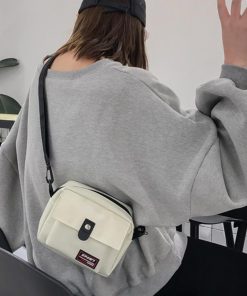 ショルダーバッグ | キャンバスバッグ 小さめ 男女兼用 スクエア ミニバッグ スマホバッグ 斜めがけ レディース