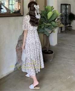 マキシ | ワンピース レディース 夏 40代 きれいめ 膝丈ワンピース 半袖 シフォンワンピ フリル ロング丈ワンピ オシャレ 着痩せ カジュアル 上品 上品 エレガント 新作
