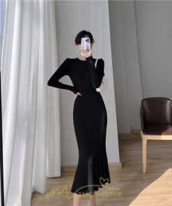 ニットワンピース | レディース 冬 きれいめ ニットフレア ロング おしゃれ マーメイド 秋冬 送料無料 おしゃれ 20代30代40代50代 デート 通勤 可愛い