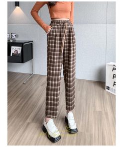 チノ・テーパード・ジョガー・スキニーパン | テーパードパンツ パンツ レディース ボトムス 美脚 楽ちん 体型カバー チェック柄 ハイウエスト お出掛け 20代 10代 細見え 高見え 送料無料 脚長 ロング