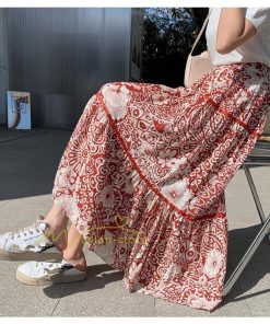 スカート | ロング 花柄 柔らか ボトムス レディース ロングマキシ丈 シンプル 無地 カジュアル 着痩せ コーデ 春 30代 秋20代 40代 夏 通勤通学 50代