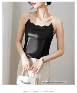 キャミソール タンクトップ | キャミソール サテン インナー レディース 重ね着 キャミ サテン生地 下着 肌着 ノースリーブ 光沢感のあるキャミソール 秋 滑らかな手触り 夏 トップス 春