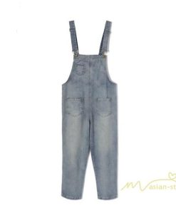 オーバーオール サロペット | サロペットパンツ オーバーオール デニム ゆったり ハイウエスト レディース カジュアル ヴィンテージ加工 無地 2020夏コーデ 復古風 デイリーコーデ