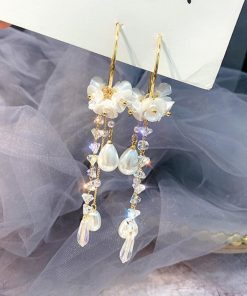 その他アクセサリー | レディース かわいい 大きめ チェーンピアス ロングピアス パール フープ ぶらさがり ピアス