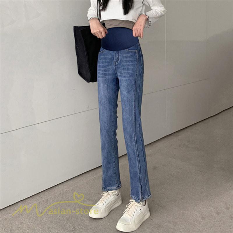 パンツ レギンス | ジーンズ マタニティウェア パンツ デニムパンツ 妊婦 無地 ロングパンツ マタニティパンツ 春 秋 デニム 大きいサイズ 妊婦服 上品 産前 おしゃれ 9分丈