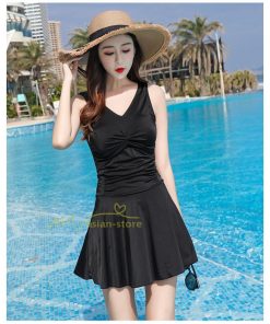 水着 | レディース ワンピース 体型カバー ママ オトナ女子 露出控えめ セクシー Vネック キャミソール シンプル 体系カバー オールインワン 上品 20代30代40代