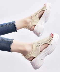 パンプス | 通気性 サンダル メッシュ 韓国風 歩きやすい 厚底 カジュアル レディース スポーツサンダル