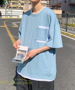 Tシャツ | Tシャツ メンズ 半袖 カットソー 切り替え 重ね着風 夏新作 サマー ファッション メンズスタイル カジュアル 大きいサイズ 夏 格好いい クルーネック
