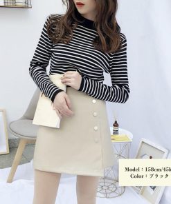 ニット・セーター | ボーダー柄 ニットセーター 長袖 6色