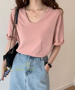 tシャツ・カットソー | Tシャツ ティーシャツ トップス カットソー レディース 春 夏 半袖 無地 綿 スリット 20代30代40代50代 お出かけ 体型カバー 通勤通学 着回し カジュアル 上品