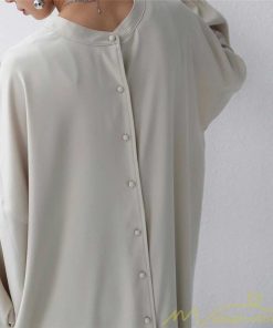 マキシ | 長袖ワンピース ロングワンピース シャツワンピース 羽織り レディース 2way パフスリーブ 大きいサイズ 秋物 送料無料 大人 ゆったり 50代60代 30代40代