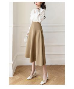 スカート | レディース ロング ミモレ フレアAライン ロング着痩せ 通勤 通学 オフィス OL オシャレ キレイめ カジュアル 20代30代40代50代