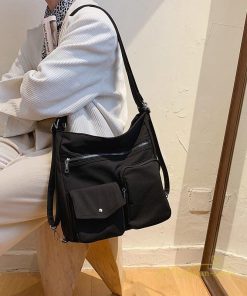 女性用バッグ | ショルダーバッグ レディースバッグ 2way 斜めがけ 肩掛けバッグ 通勤 通学 買い物 エコバッグ ファスナー 旅行 シンプル 大学生 おしゃれ ポケット多い