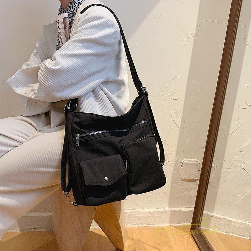 女性用バッグ | ショルダーバッグ レディースバッグ 2way 斜めがけ 肩掛けバッグ 通勤 通学 買い物 エコバッグ ファスナー 旅行 シンプル 大学生 おしゃれ ポケット多い