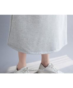 マキシ | ワンピース レディース ロングワンピース 長袖 無地 ゆったり 裏起毛 体型カバー パーカー風 シンプル キレイめ オシャレ 30代 40代 20代 50代　 お出かけ