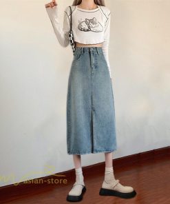 スカート | デニム マキシ夏 リゾート ロング結婚式 20代30代40代50代 カジュアル ひざ丈 ロング丈 春 キレイめ エレガント 可愛い 無地 レトロ