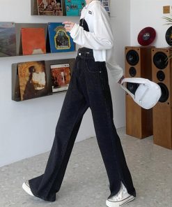 デニム | ストレートデニムパンツ ハイウエスト美脚