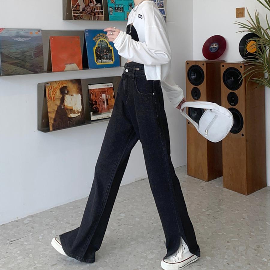 デニム | ストレートデニムパンツ ハイウエスト美脚