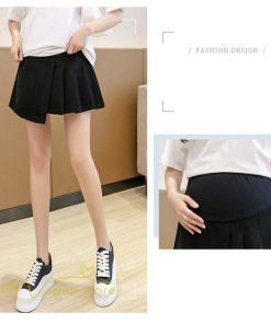 スカート | マタニティ ショート丈 レディース プリーツ 無地 マタニティ夏 サマーカジュアル 産前産後 着痩せ マタニティウェア 通気性 上品
