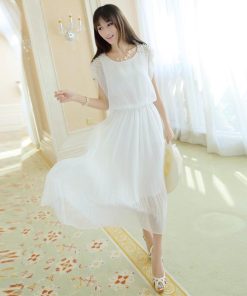 マキシ | プリーツワンピース 半袖ワンピース 夏物 無地 フレアワンピース 可愛い お呼ばれワンピース パーティー ミモレ丈 20代30代40代 女っぽい ロング フェミニン