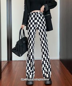 チノ・テーパード・ジョガー・スキニーパン | パンツ レディース フレアパンツ ロングパンツ チェック柄 カジュアル ハイウエスト ワイドパンツ トレンド かわいい おしゃれ 楽ちん お出かけ 送料無料 デート