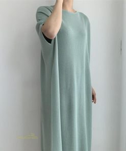 マキシ | ワンピース 夏 春 レディース 半袖 カジュアル 30代 20代 ロング かわいい 無地 5分袖 ゆるシルエット 体型カバー ビッグシルエット カジュアル