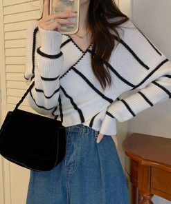 ニット・セーター | クロスニットトップス カシュクール風