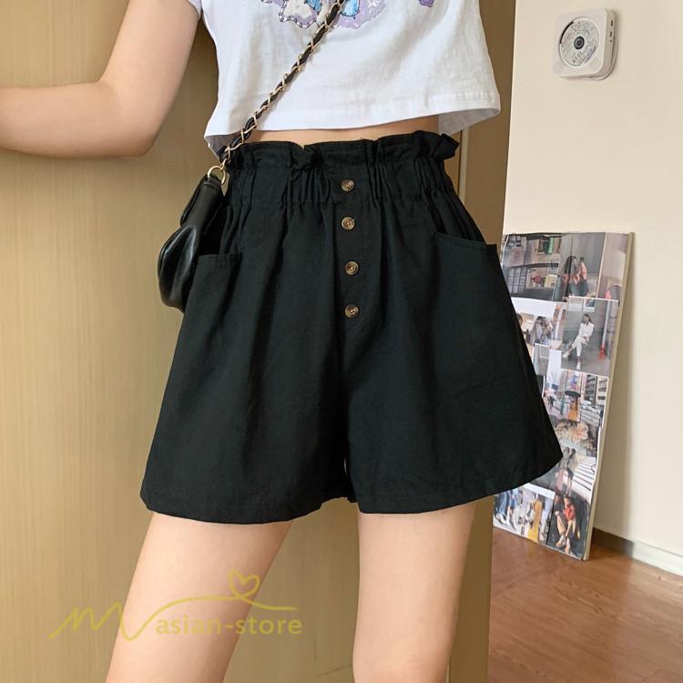 ショートパンツ | レディース サマーパンツ 夏コーデ 新作 おしゃれ ハイウエスト 無地 きれいめ 女性着 アウトドア ゆったり お出かけ パンツ ワイドパンツ 日常