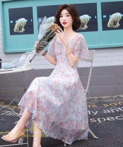 ミディアム | ワンピース レディース 花柄 きれいめ 膝丈 おしゃれ 上品 半袖 スクエアネック 大きいサイズ 30代 40代 夏新作 20代 サマーワンピース 大人 エレガント 韓国風