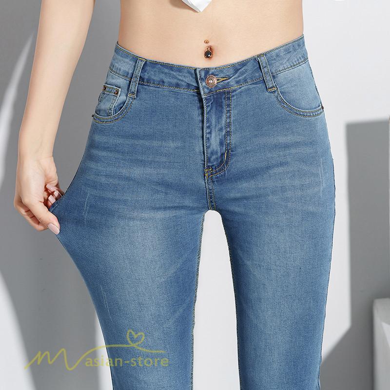 ジーンズ、デニム | パンツ デニム ジーンズ 7分丈 着痩せ レディース 無地 新作 ハイウエスト スキニーパンツ 着回し きれいめ 通勤通学 美脚 アウトドア お出かけ ポケット 定番