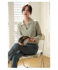 シャツ・ブラウス | ブラウス トップス レディース Vネック秋 シンプル 着回し カジュアル 通勤 オフィス お出かけ 上品 フェミニン 女子会 就活 デート お仕事 エレガント 二次会