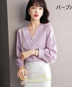 シャツ・ブラウス | ブラウス シャツ レディース 秋 冬 長袖 トップス 羽織り 上品 40代 30代 20代 おしゃれ キレイめ 可愛い 着痩せ お出かけ 旅行 上品 お出かけ オシャレ