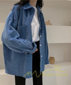 在庫ある | シャツ レディース ロングシャツ 秋服 長袖 トップス コーデュロ イシャツ 羽織り カーディガン 2 Way 20代30代40代 ゆったり 大きめ 通学通勤 体型カバー
