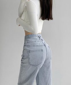 デニム | ハイウエスト デニムパンツ レディース