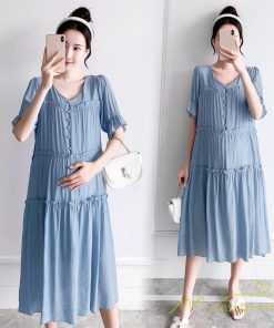ワンピース | マタニティ ママ服 シフォン マキシレディース 産前 産後 マタニティ服 薄手 無地 マタニティウェア キレイめ お出かけ