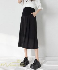 スカート | マタニティAライン マタニティウェア 春 夏 秋 無地 Aラインマタニティ 妊婦 ひざ下丈 ウエスト調整 着痩せ ゆったり 送料無料