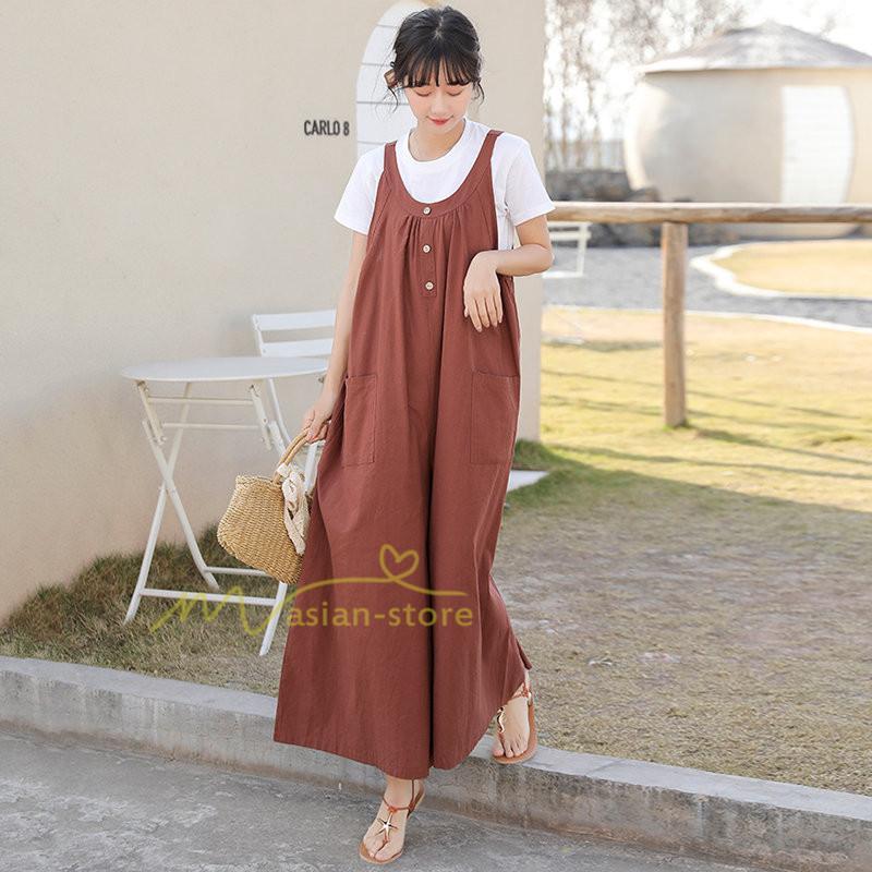 オーバーオール サロペット | サロペット レディース オールインワン 春夏 パンツ オーバーオール 秋冬 楽ちん ゆったり 無地 体型カバー カジュアル 気質 着痩せ ワイドパンツ 無地