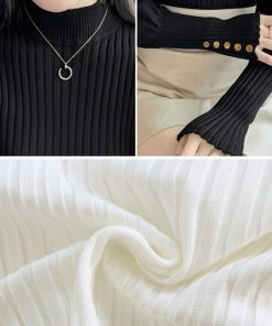 ニット・セーター | ニットトップス プチハイネック 長袖