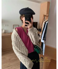 カーディガン | ニットショート丈 アウター レディース 羽織り 無地 長袖 ライトアウター セーター 秋冬 ニット 可愛い 20代30代 通学通勤