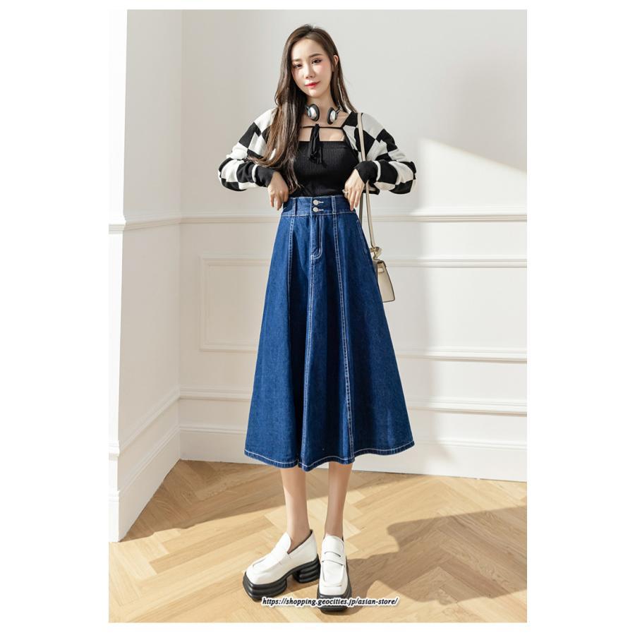 スカート | 送料無料 デニムロング丈 マキシ Aライン ロングゆったり 冬 レディース マキシ おしゃれ 大きいサイズ 着痩せ 激安 可愛い