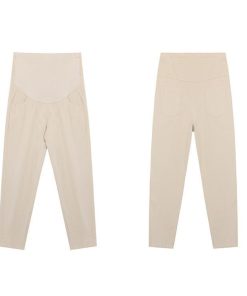 パンツ レギンス | マタニティパンツ 綿パンツ ママボトムス マタニティテーパードパンツ マタニティ服 アジャスター M L XL XXL ブラック カーキ ピンク ボト ホワイト ベージュ