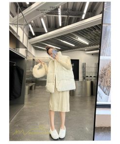 ベスト | ダウンレディース 無地 スタンドネック 中綿きれいめ シンプル 大きいサイズ ノースリーブ 韓国風 20代 50代 秋冬コーデ 40代 30代 大きいサイズ