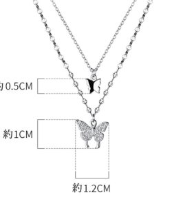 ネックレス | 2連蝶々 ジュエリー?上品