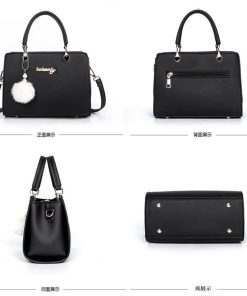 ショルダーバッグ | ファーチャーム付き通勤