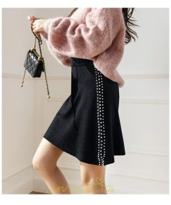 スカート | 膝上 ひざ上 スリット ミニ レディース 秋 冬 着痩せ 可愛い おしゃれ 脚長効果 ニット 秋冬コーデ お出かけ 美脚 ナチュラル 美人 トレンド がーりー