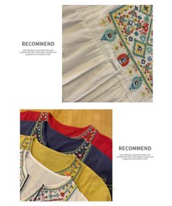 マキシ | ワンピース 長袖 夏 秋 レディース 綿麻 きれいめ ロング リゾート  体型カバー イベント デート デート服 ジャーニー 女子会 旅行 外出 楽ちん エスニック風