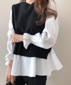 Tシャツ・カットソー | シャツブラウス ニットベスト 2点セット