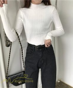 ニット・セーター | 秋 冬 ニット セーター 長袖 プチハイネック レディース トップス 無地 洗えるニット お洒落 シンプル トレンド ゆるシルエットインナー 上品 OL きれいめ 通勤