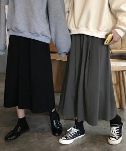 ロングスカート | Aライン フレアスカート黒