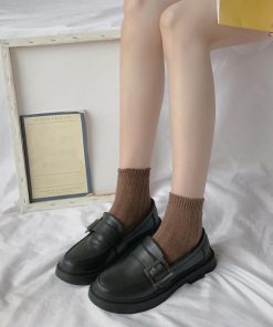 ショートブーツ | 疲れない ローファーシューズ レディース 韓国風 厚底 シンプル 可愛い 履きやすい ローヒール